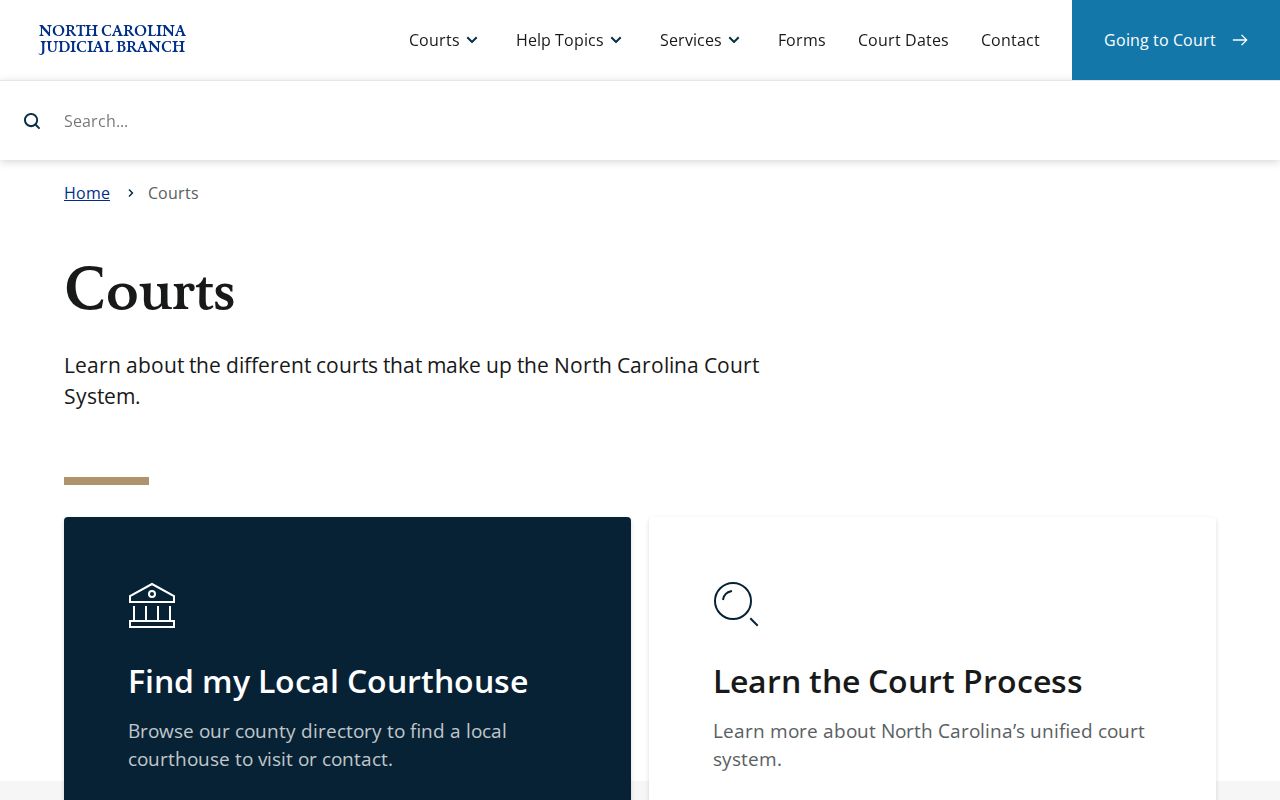 Montgomery case search North Carolina courts overview