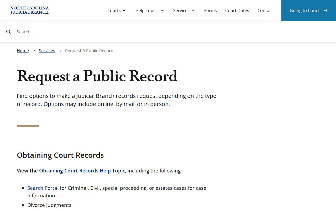 Montgomery court record public request routing information
