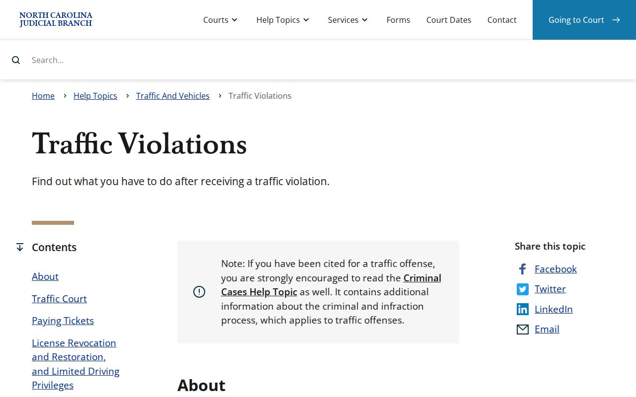 Montgomery traffic ticket court record and citation guidance